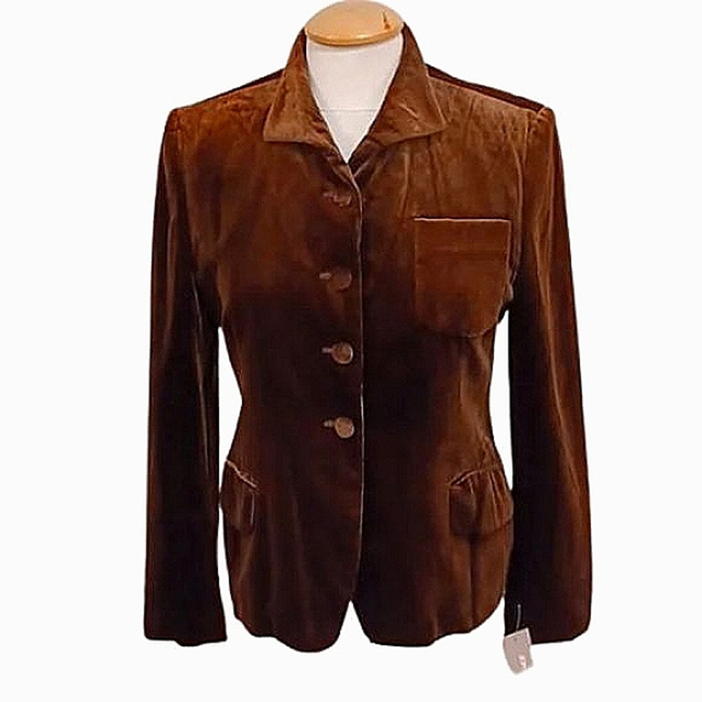 Jones New York Velvet Button Front Blazer/Jacket NEW- Sz. 12P
